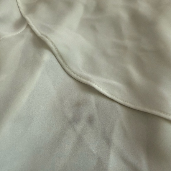 Sz Sm White Ruffled Women's Top Pirate Vintage Flowy - Picture 5 of 5